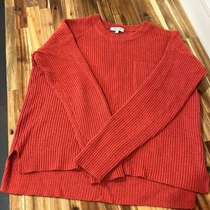 Madewell Sweater, XS, long sleeves with pocket. Salmon color. Only worn twice